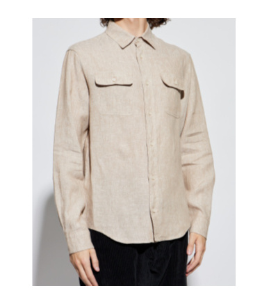 Paul & Shark Linen Shirt In Neutral