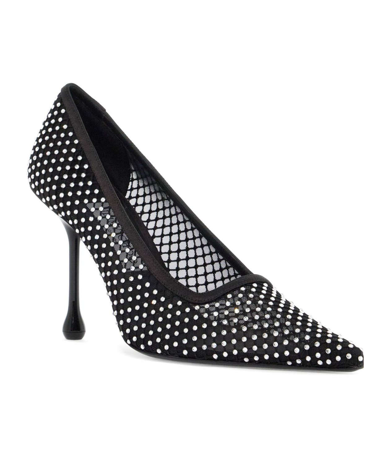 Jimmy Choo Ixia 95 Mesh Dã©colletã© In Black