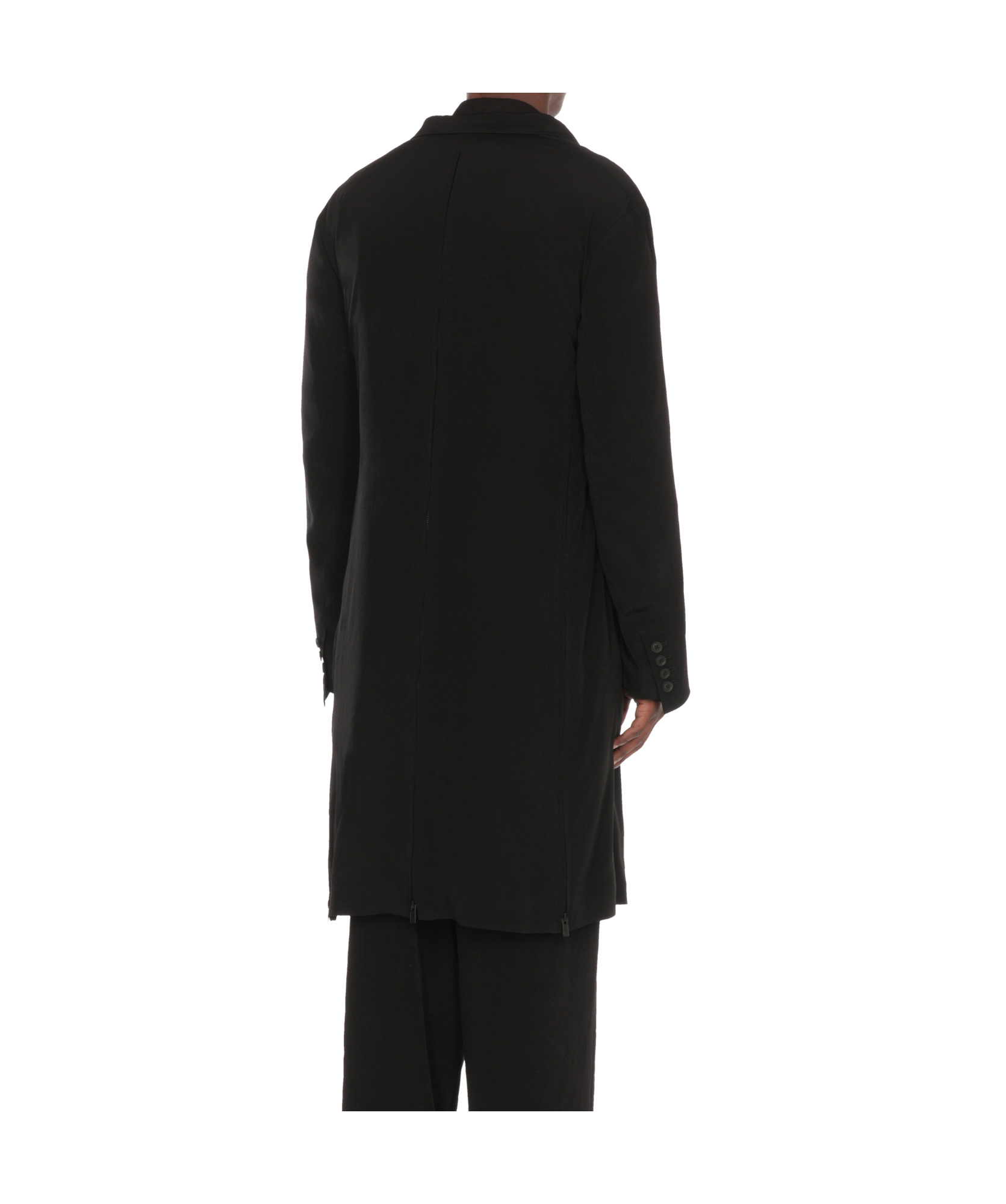 Yohji Yamamoto Lapel-collar Three-pocket Coat