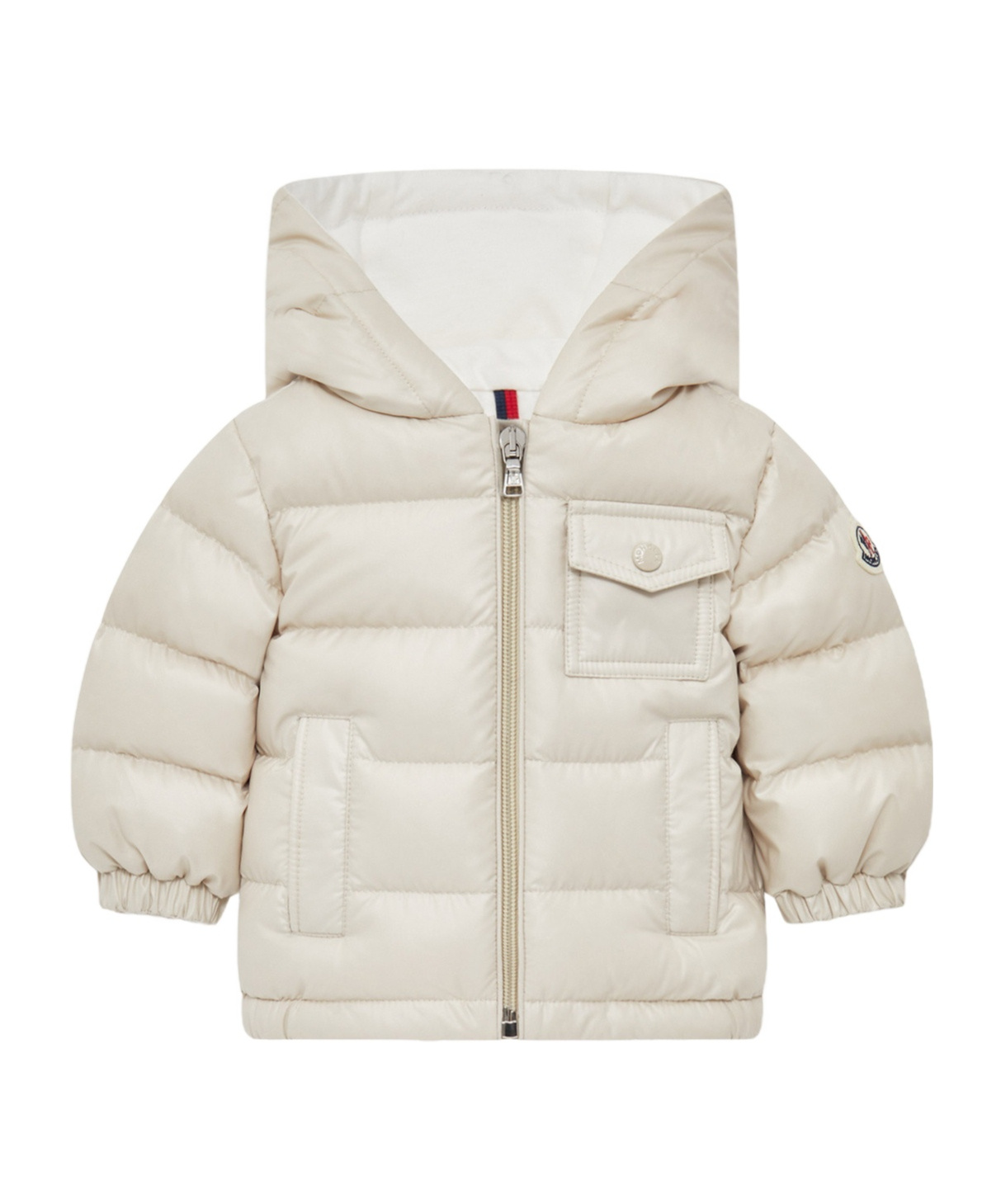 Moncler Long Sleeve Down Jacket In Neutral