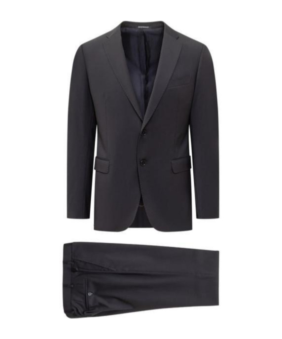 Emporio Armani Wool Single-breasted Blazer In Black