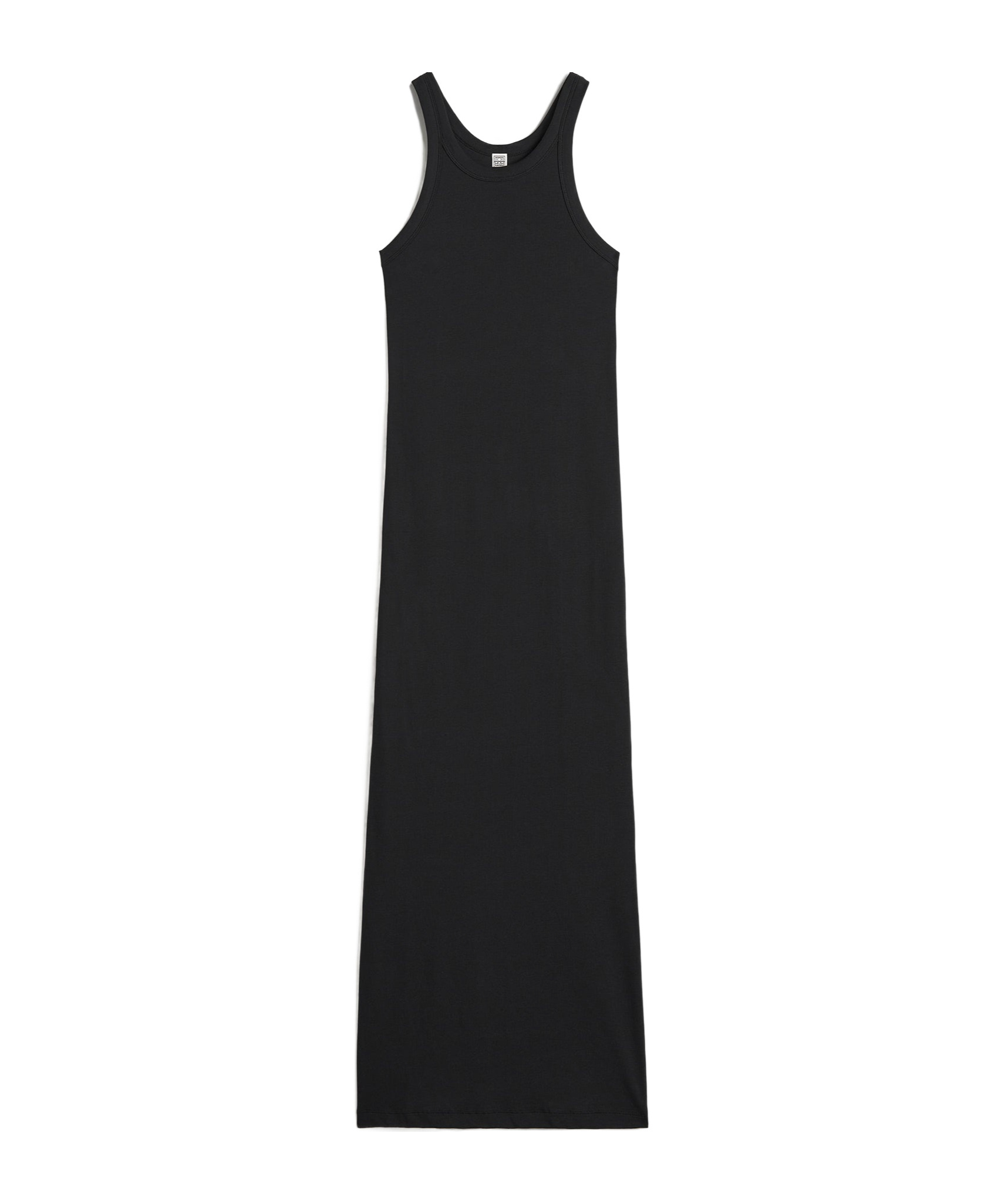 Shop Totême Sleeveless Organic Cotton Maxi Dress In Black