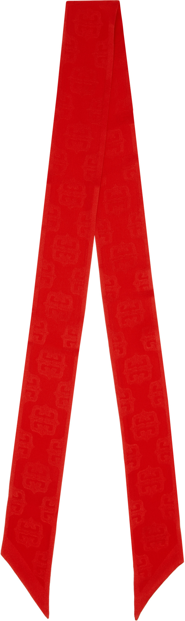 Givenchy Red 4g Liquid Bandeau Silk Scarf In Red