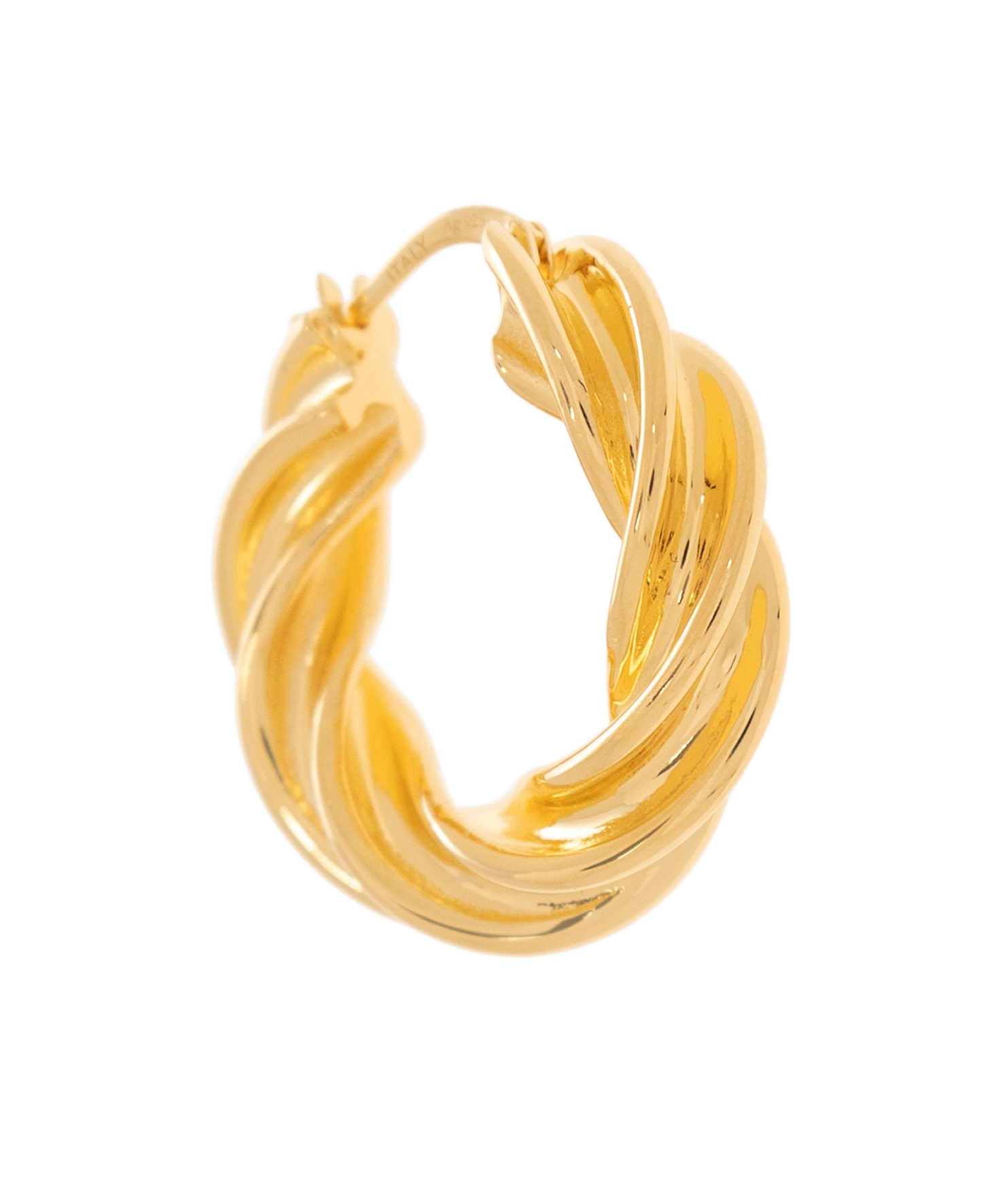Bottega Veneta Hoop Earrings In Yellow