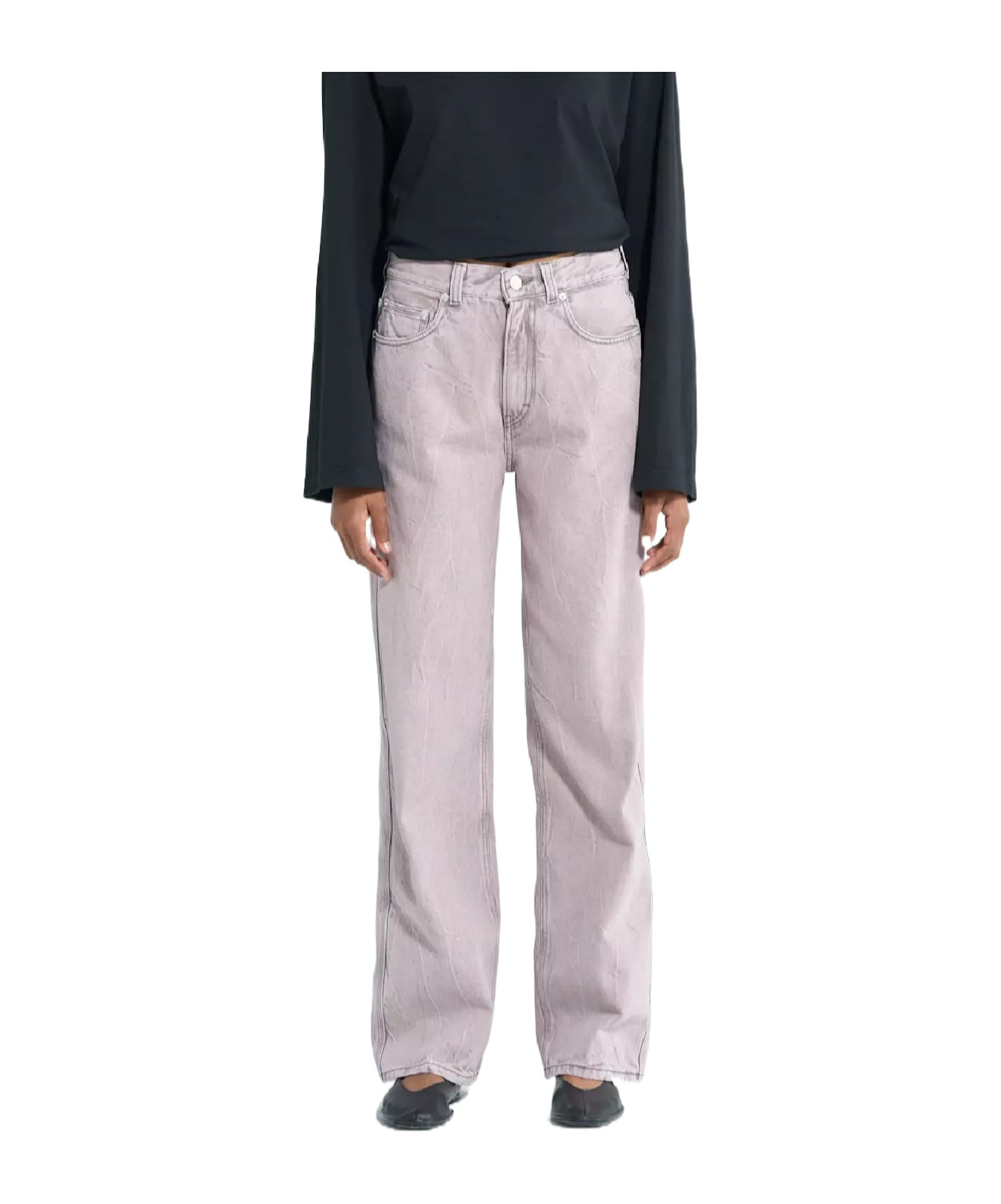 Haikure Belt-loop Jeans In Gray