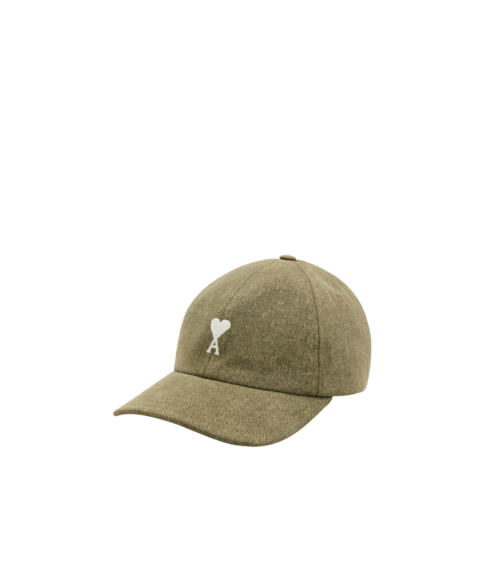 Ami Alexandre Mattiussi Green Cotton Ami De Coeur Embroidery Cap Green In Green