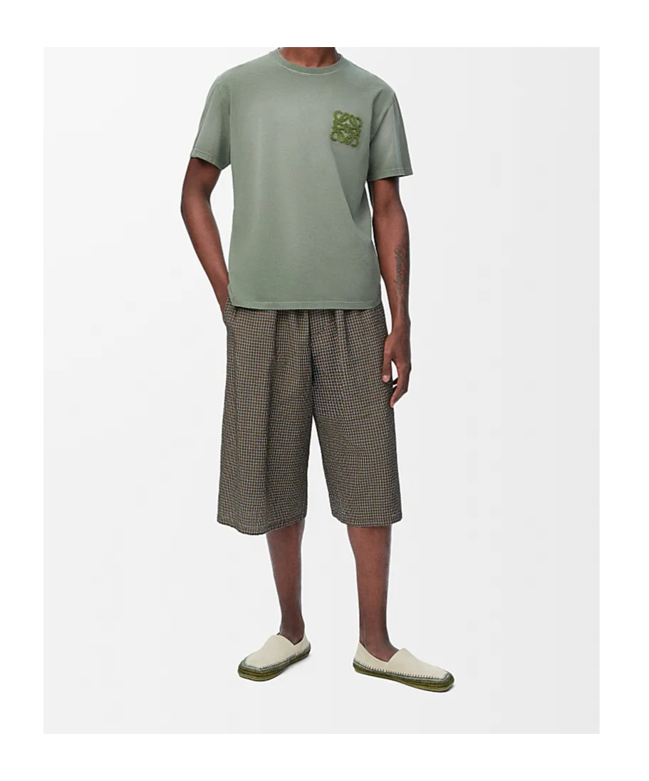 Loewe Short-sleeved T-shirt In Gray-green