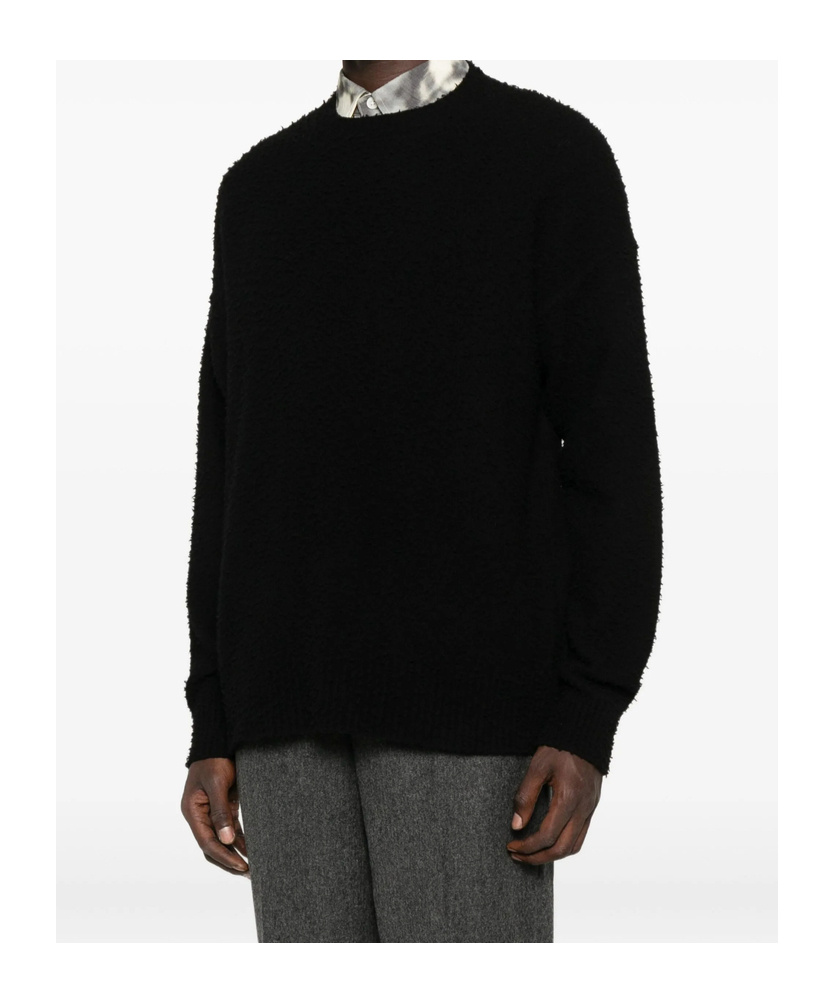 Roberto Collina Crew Neck Long Sleeve Sweater In Black