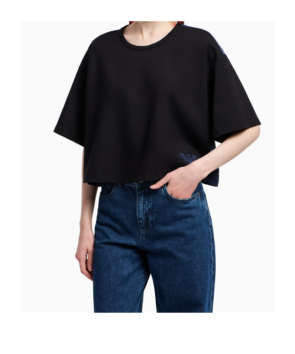 EMPORIO ARMANI PANELLED T-SHIRT