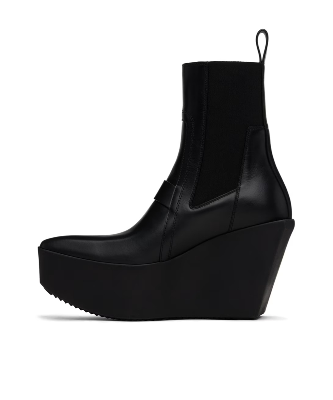 Rick Owens Heel Lifting Ring Short Boots In Black