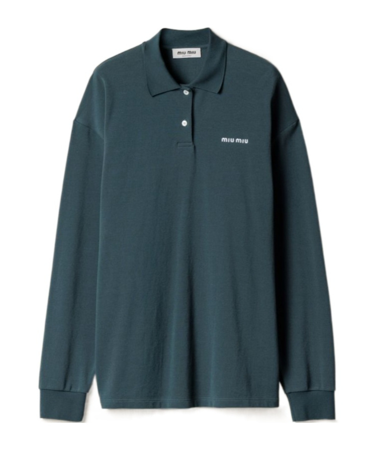 Miu Miu Cotton Piqué Polo Shirt