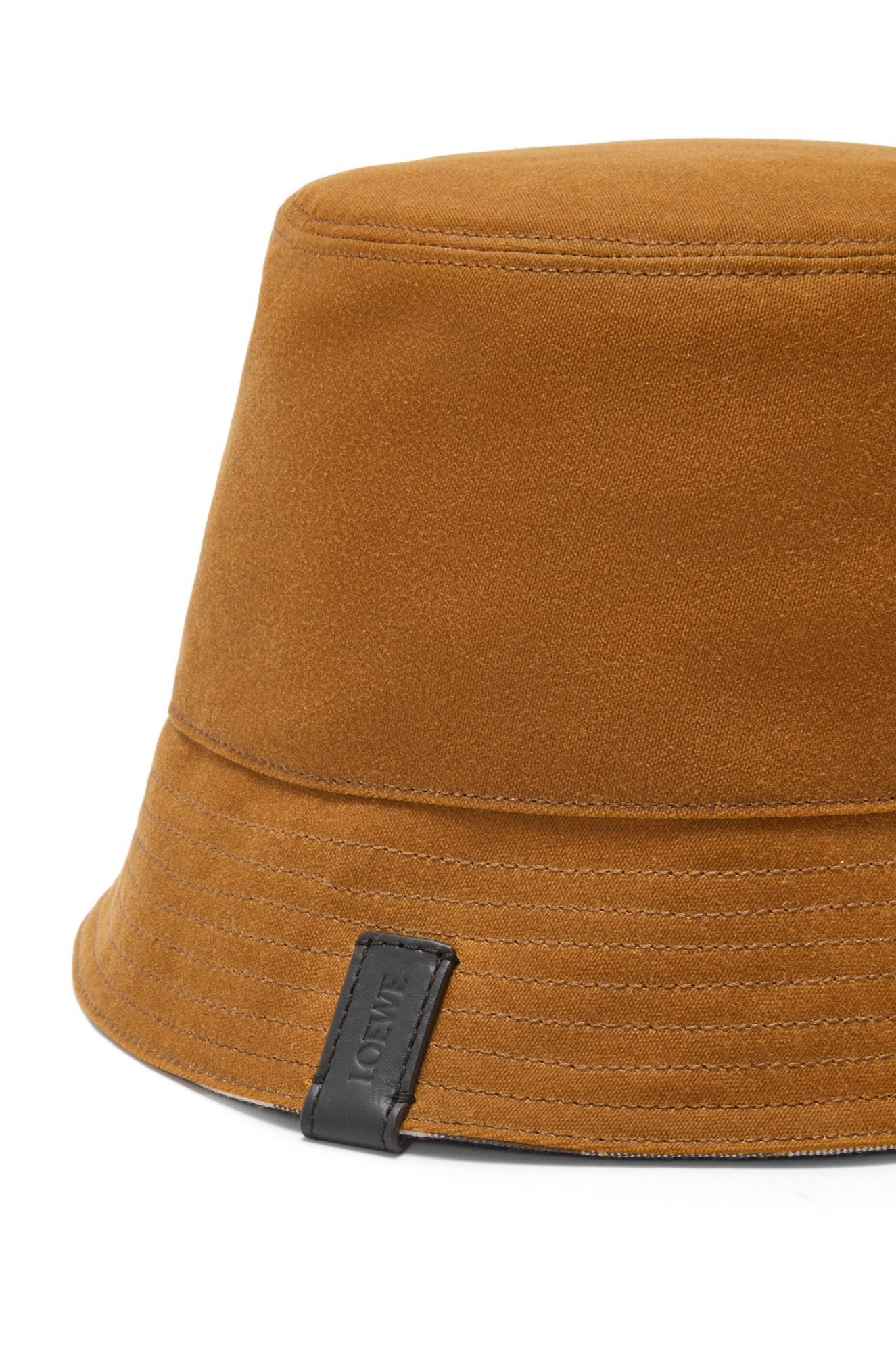 Loewe Stitching Detail Fisherman Hat In Brown