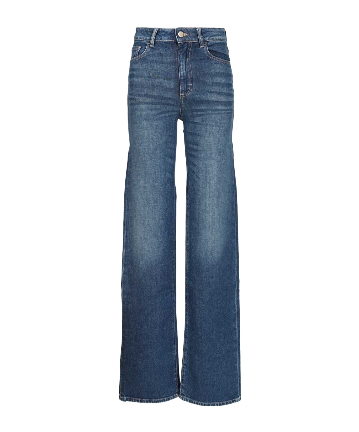 Icon Denim Denim Trousers With Belt Loops In Blue