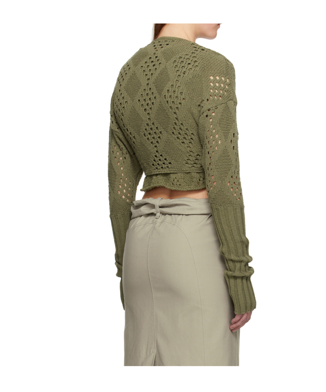 Open Yy Argyle Cardigan In Brown
