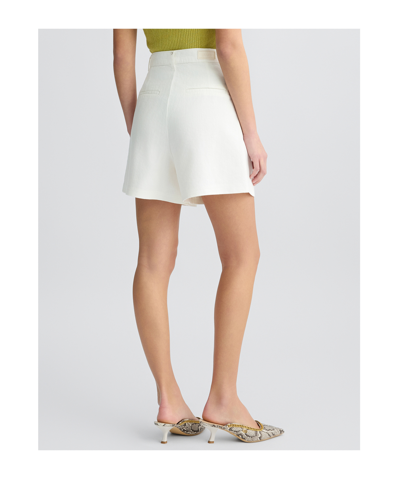 Liu •jo Cotton-blend Bermuda Shorts In White Wool
