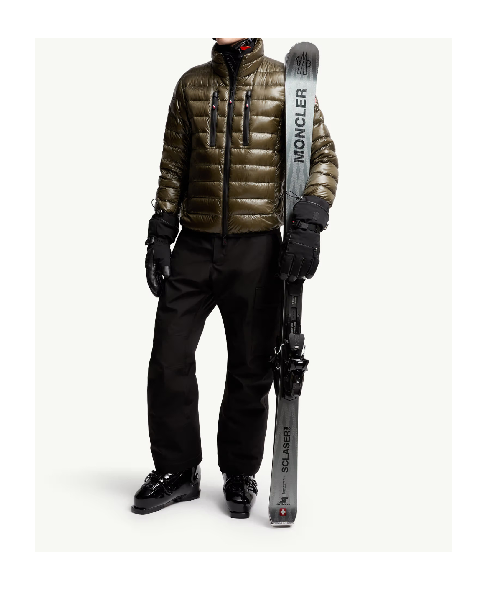 Moncler Hers Packable Down Ski Jacket In Green