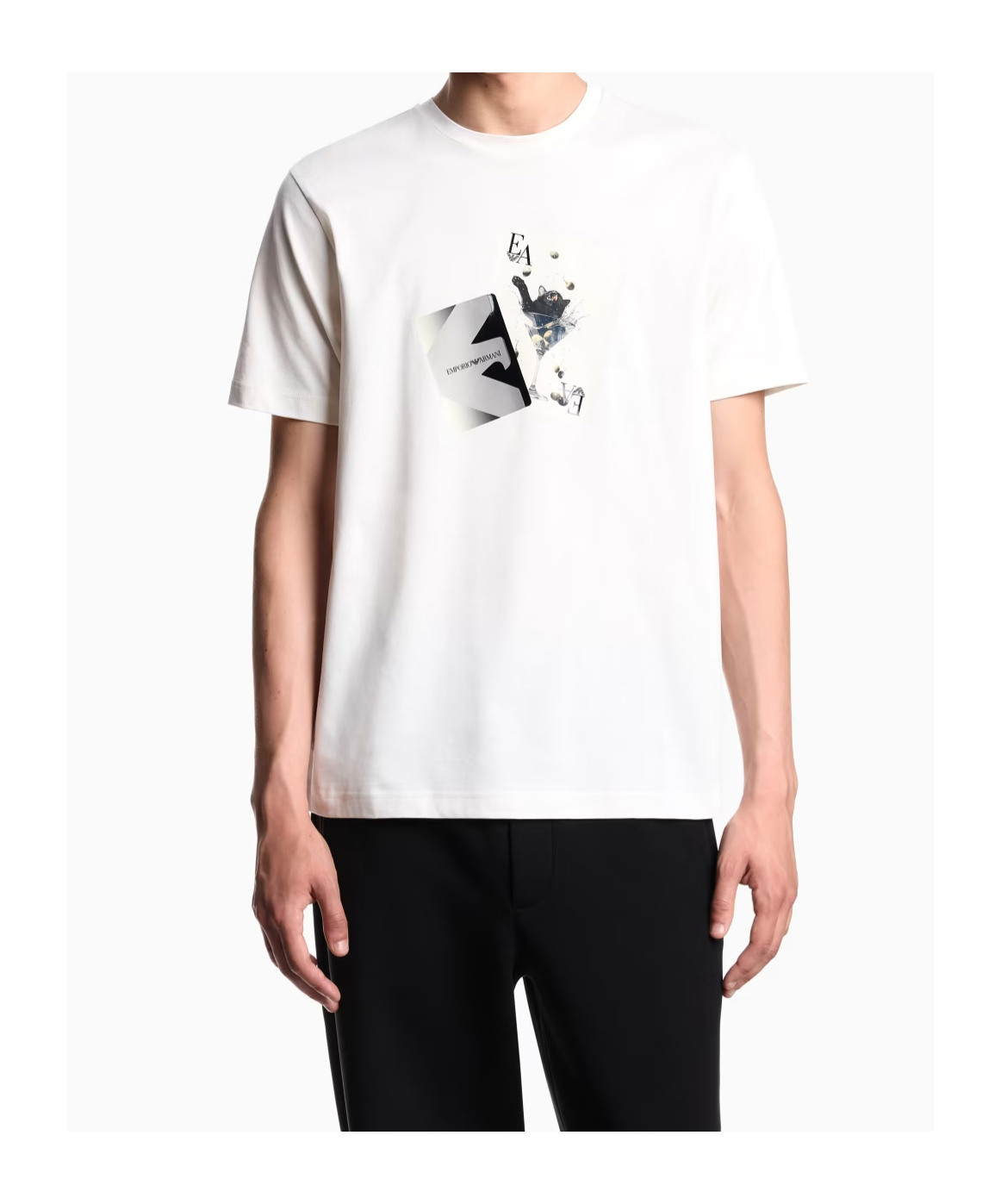 Emporio Armani Graphic-print T-shirt In White