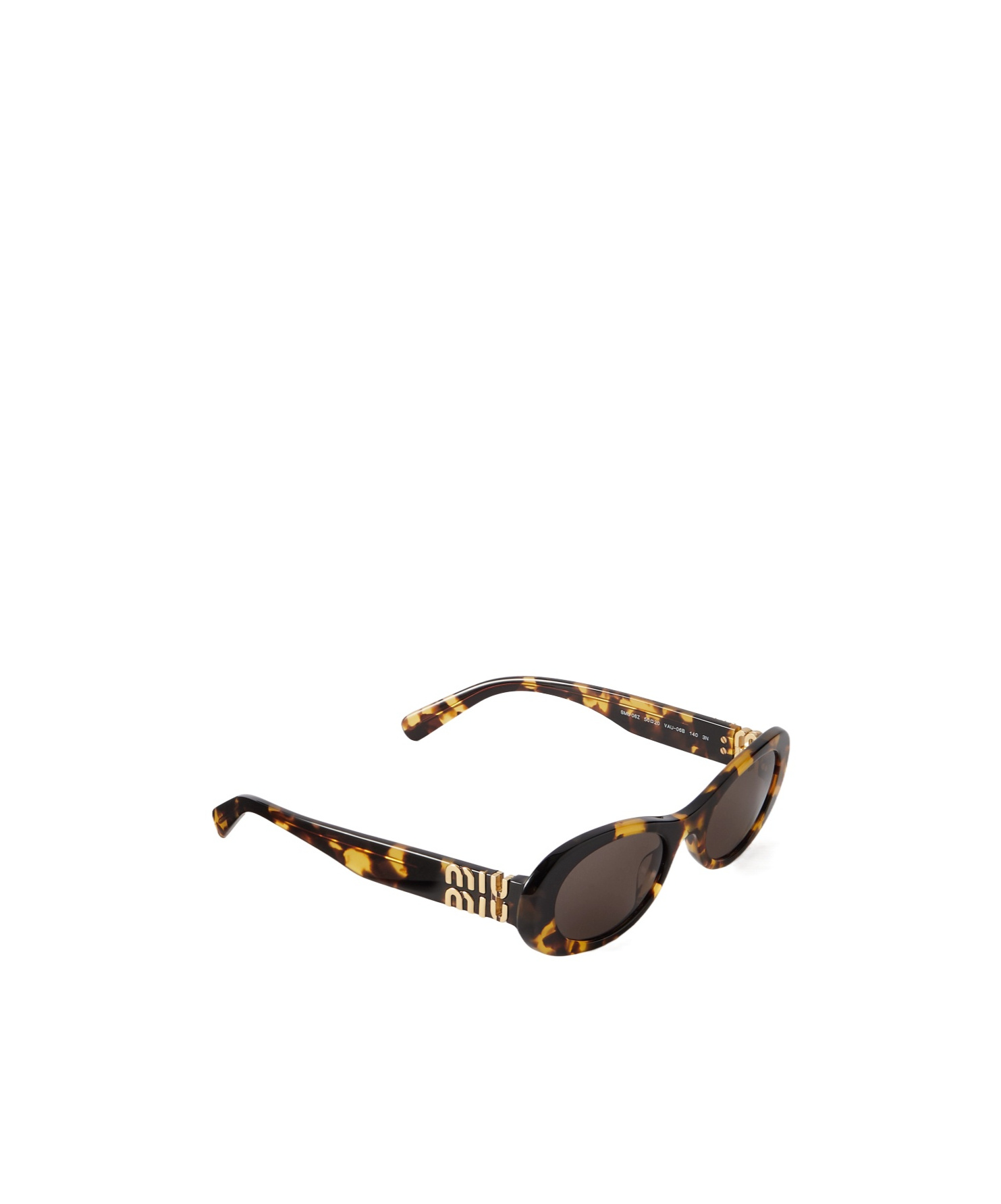 Shop Miu Miu Logo Sunglasses In Black