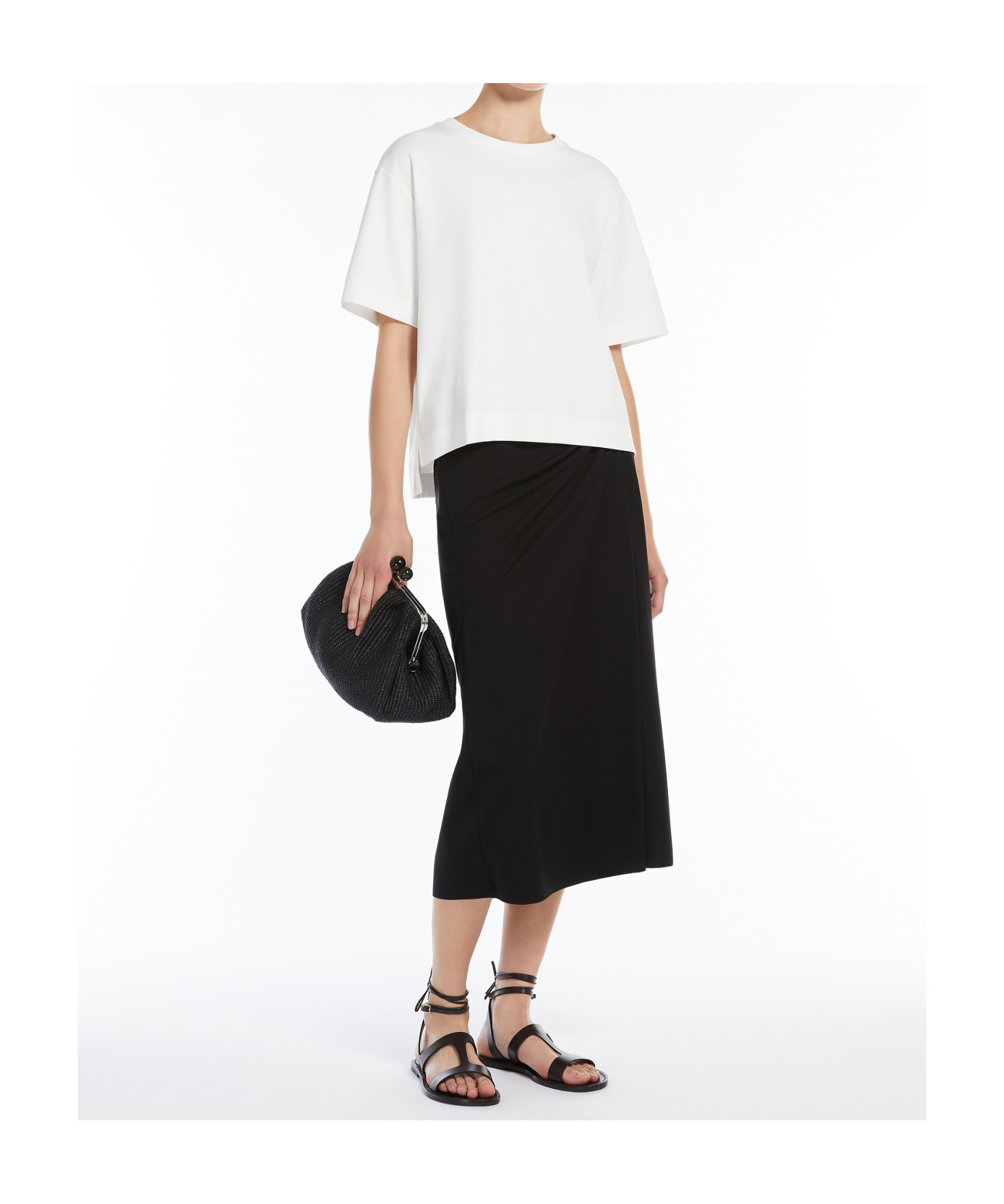 Weekend Max Mara Mid-length Jersey Skirt In Black