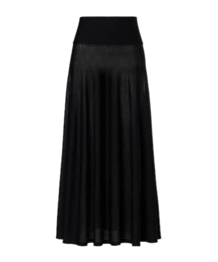 Alaïa Alaia Merino Wool Maxi Skirt In Black
