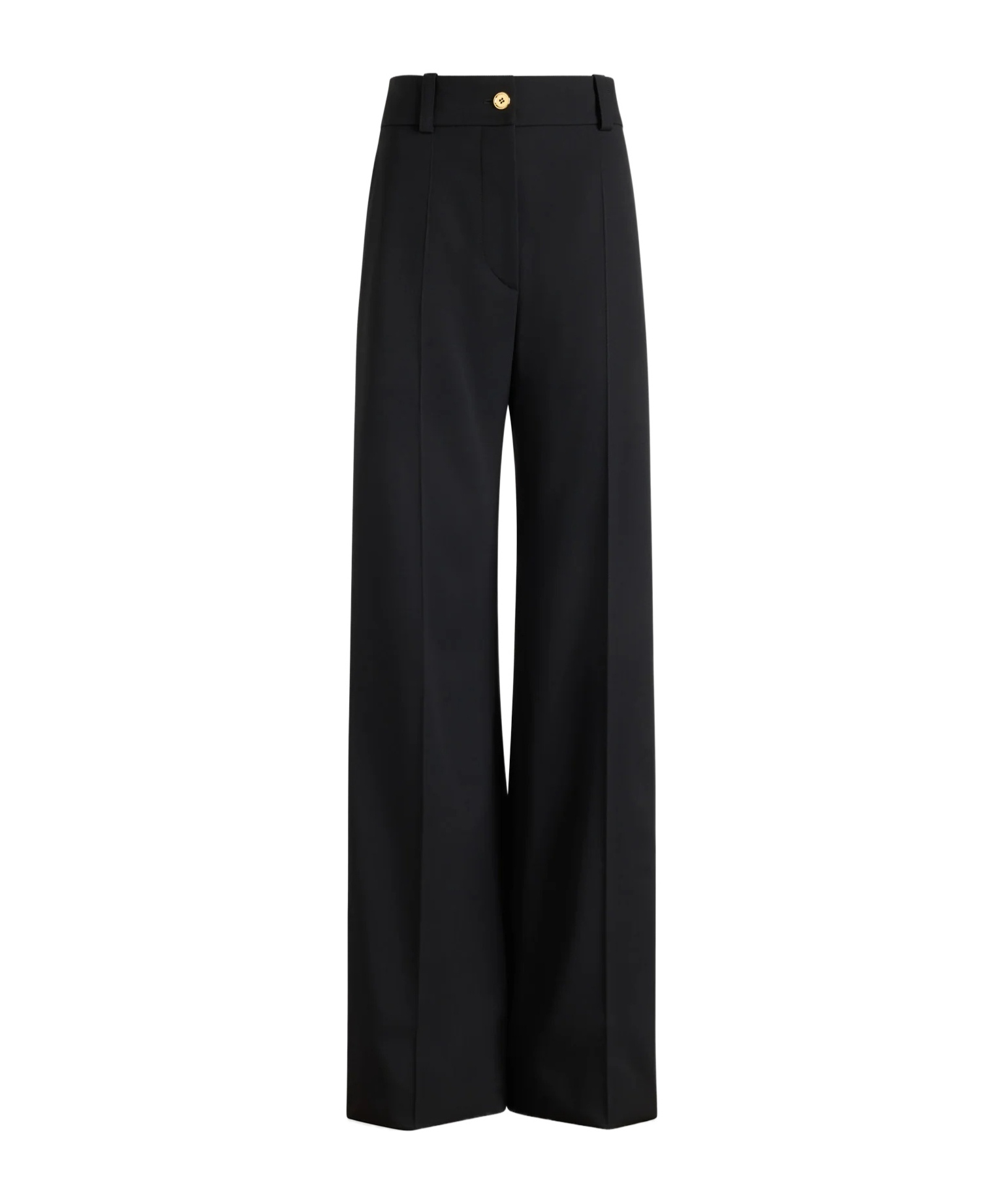 Patou Belt Loop Flared Trousers In Black