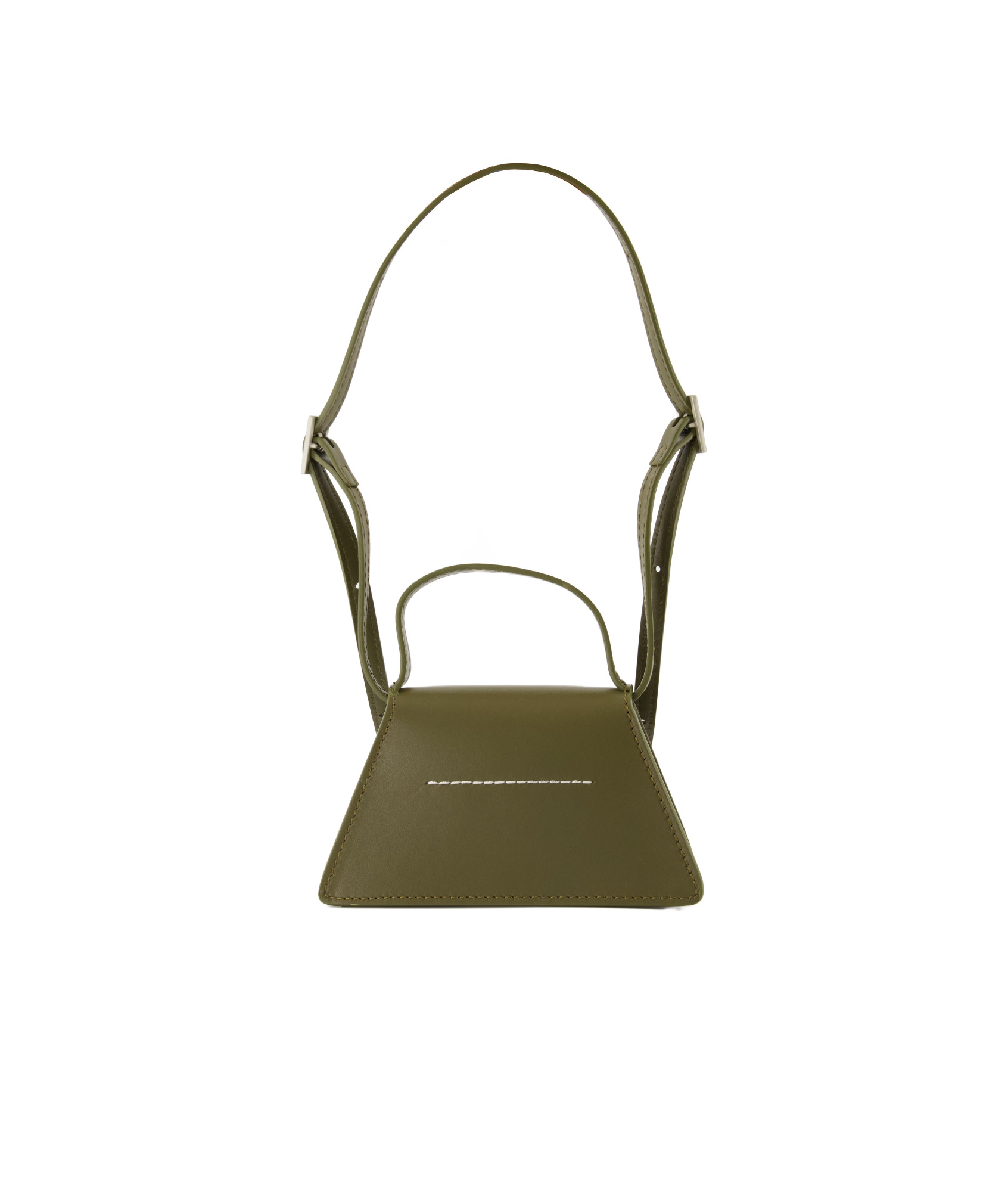 Mm6 Maison Margiela Numeric Leather Mini Bag In Green