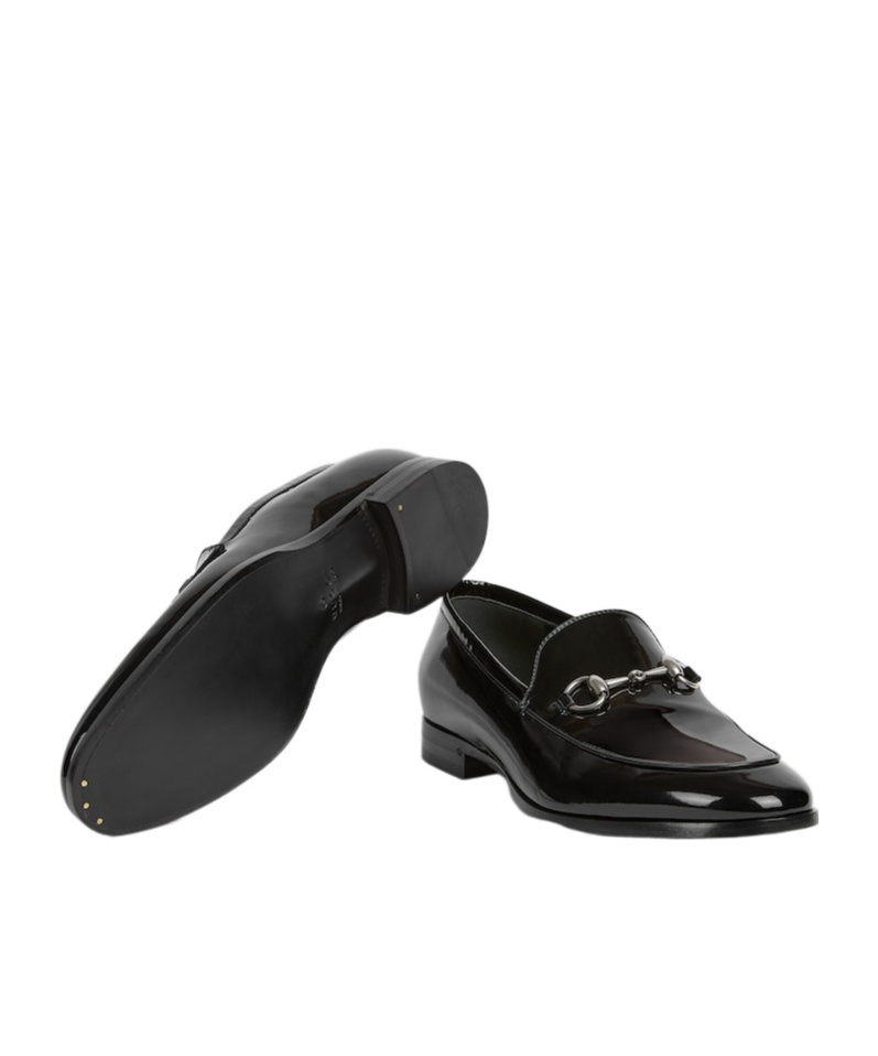 Gucci Men's Next Patent Leather Bit Loafers In Black