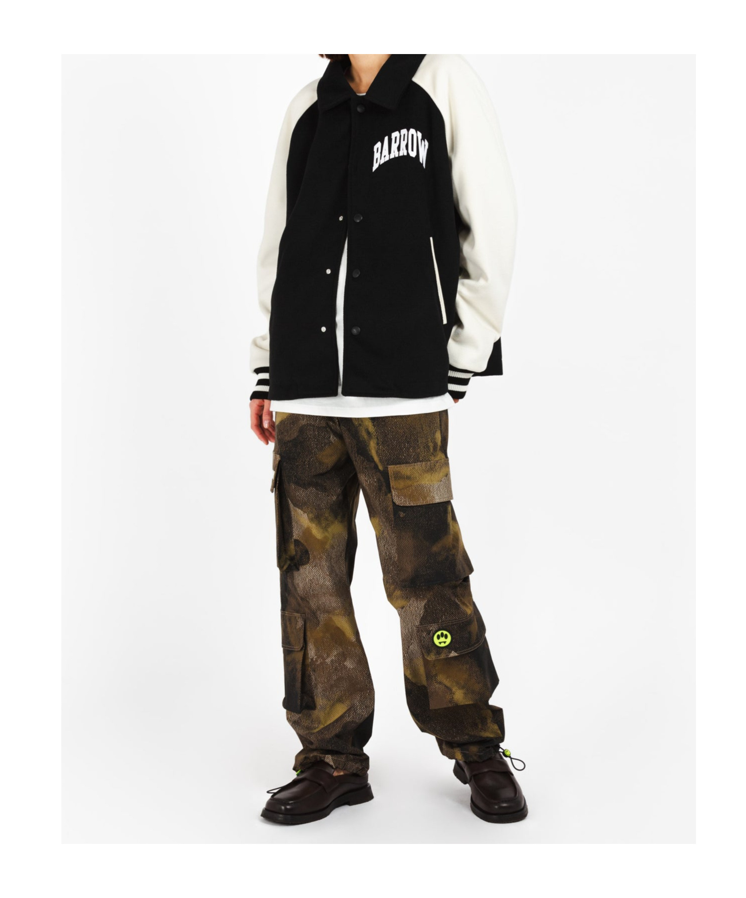 Barrow Logo-print Varsity Jacket In Black