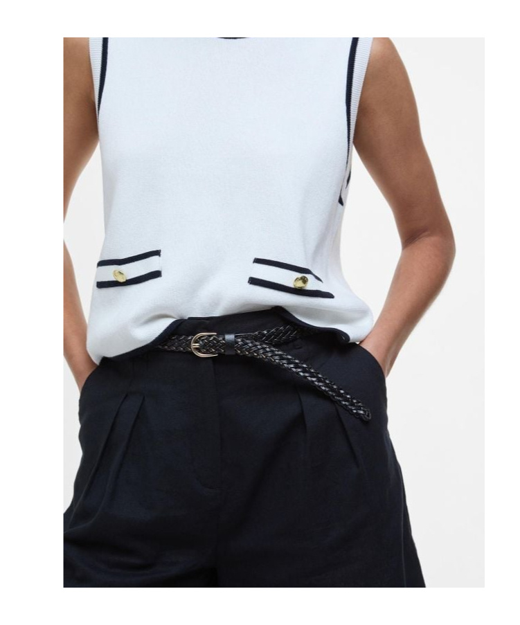 Barbour Amy Knitted Vest In White