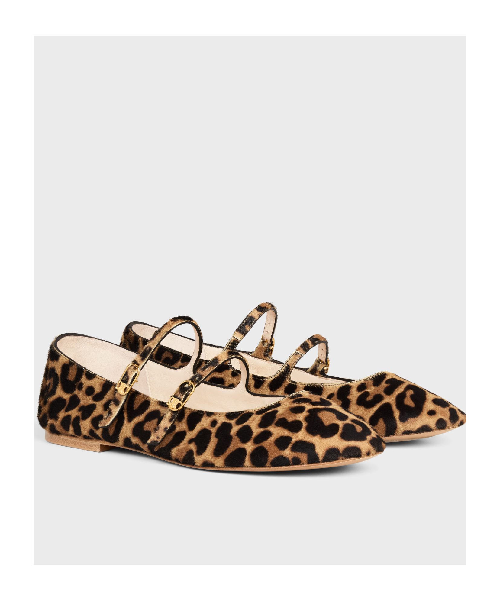 Celine Double Strap Ballerina 05 In Brown