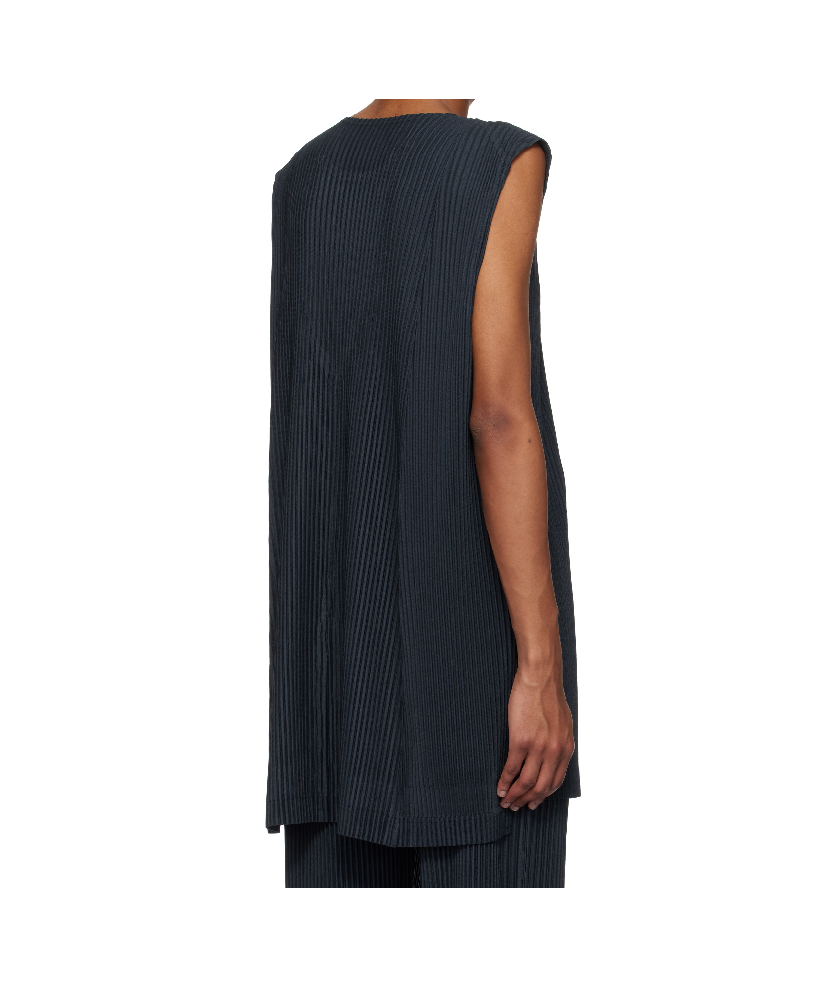 Issey Miyake Navy Monthly Color January Tank Top In Black