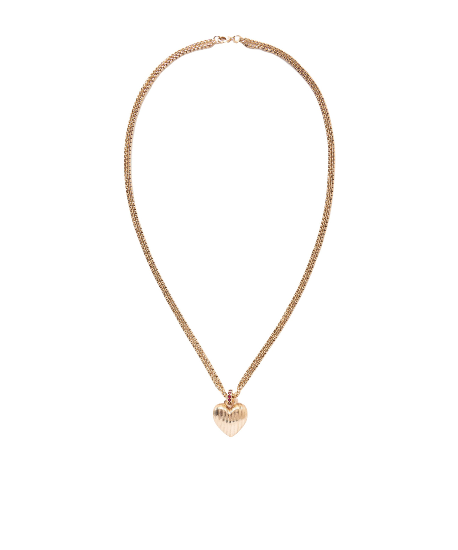 Assouline Mini Florentine Heart-pendant Necklace In Gold