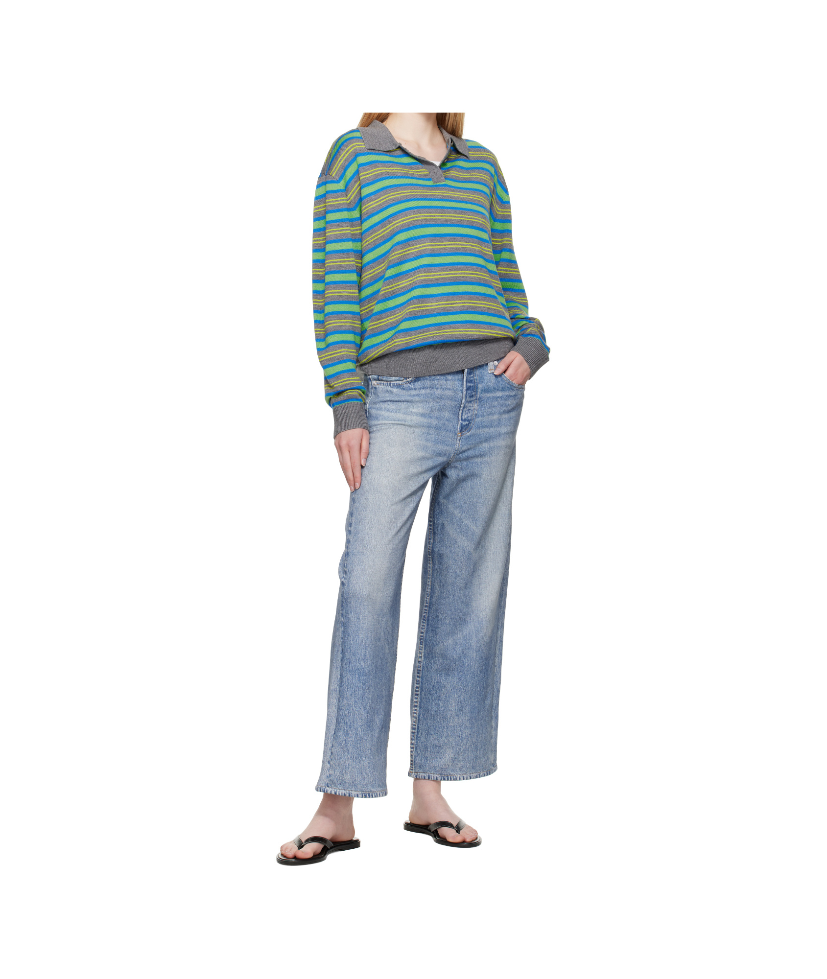 Rag & Bone Blue Wide Featherweight Sofie Jeans