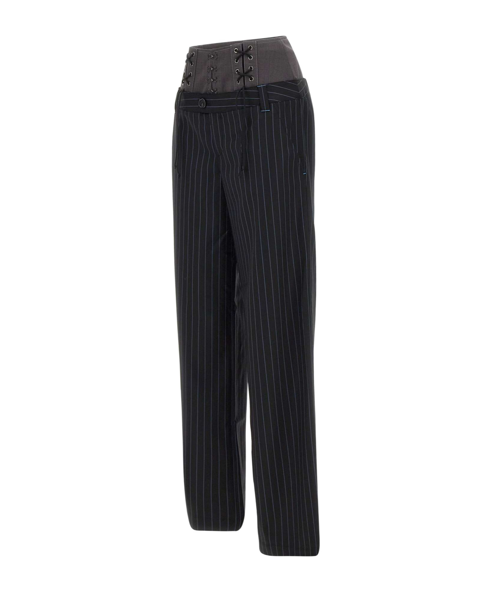 Shop Andersson Bell Lace-up Double Waist Trousers In Black