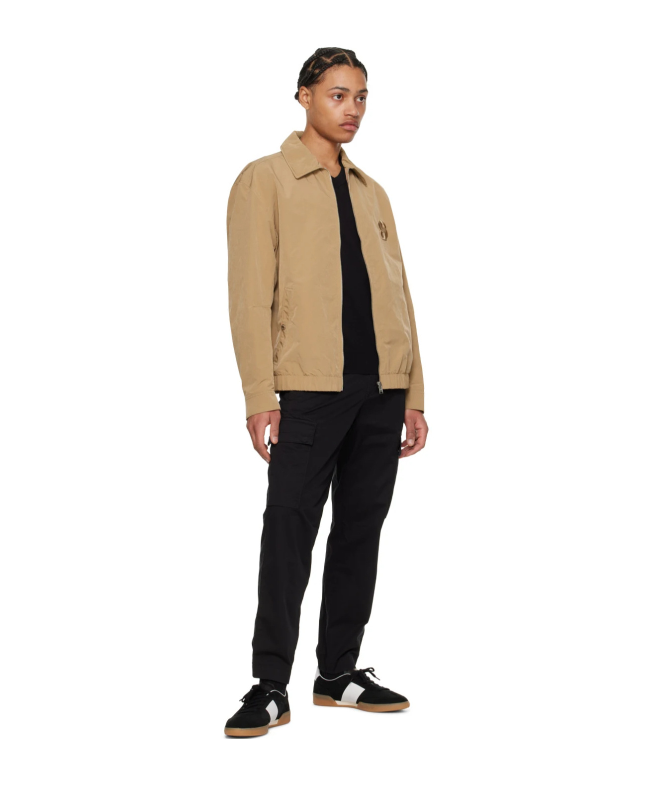 Hugo Boss Double Monogram Casual Jacket In Brown