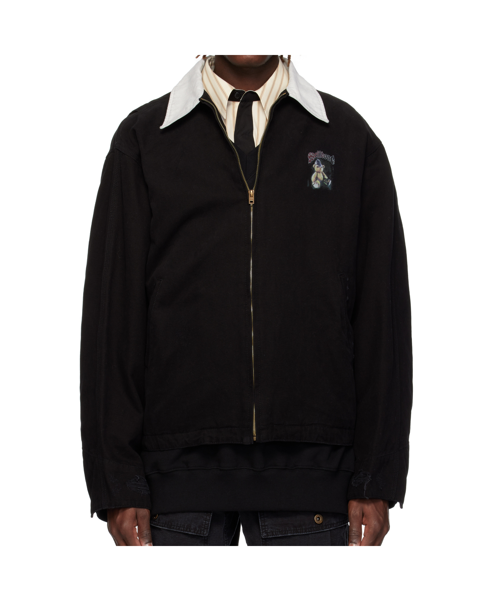 We11 Done Long Sleeve Casual Jacket In Black