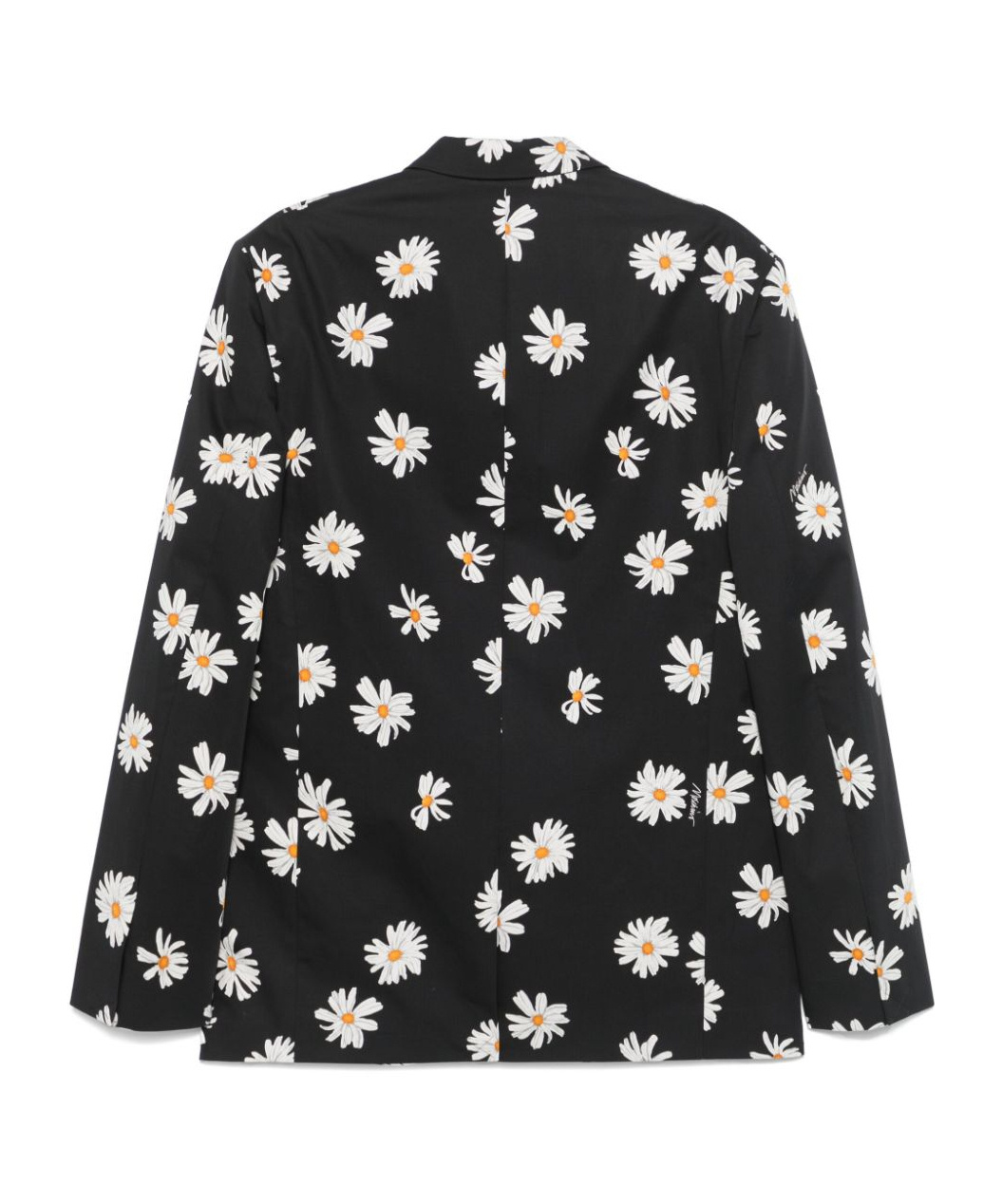 Moschino Floral Pattern Blazer Notched Lapels In Black