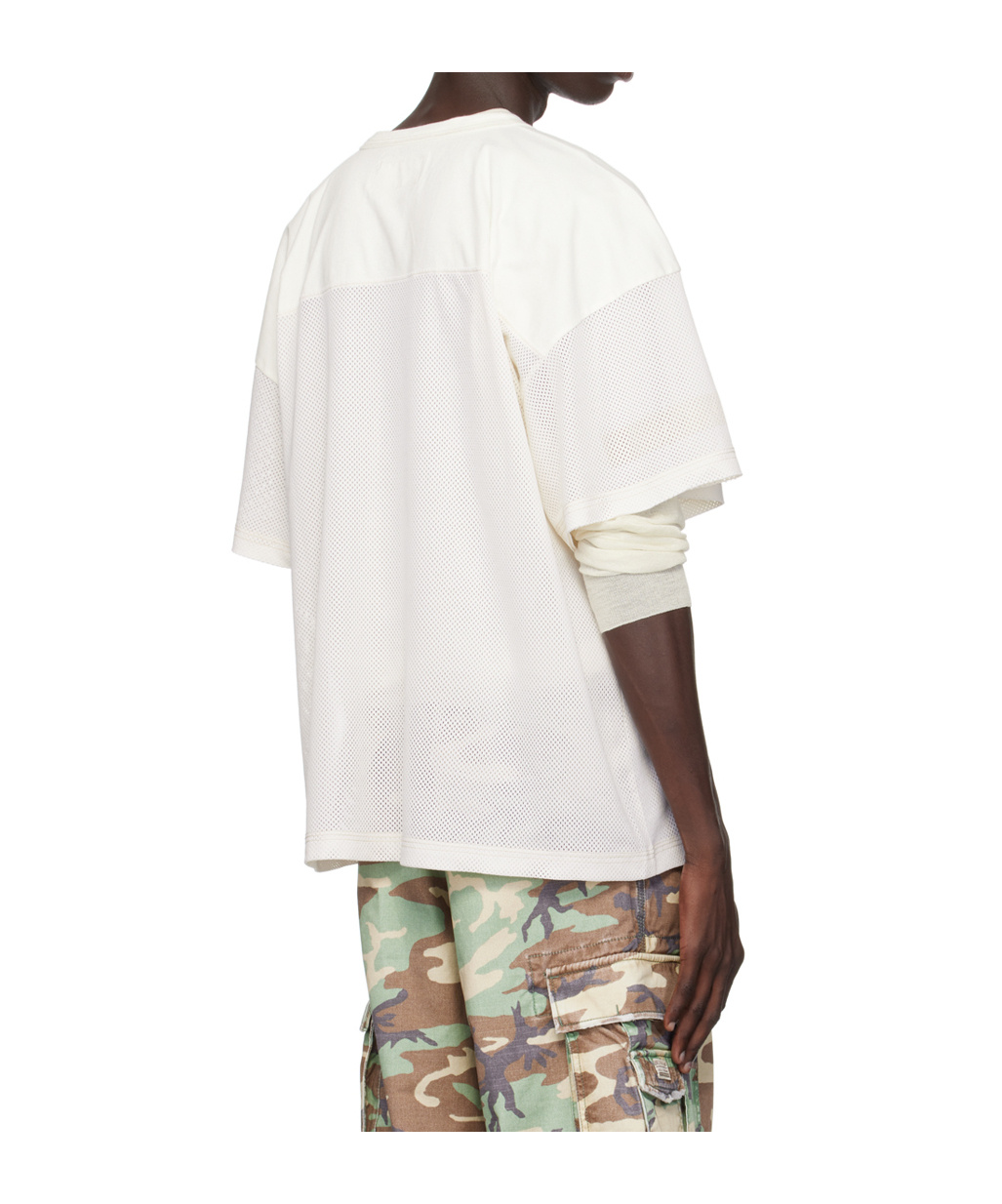 Erl Short Sleeve T-shirt In Off-white