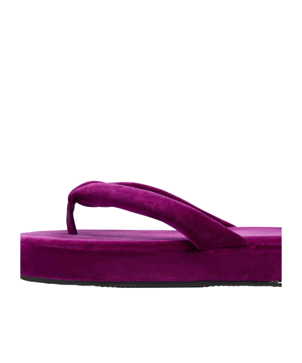 Balenciaga Jet Lag Stretch Velvet Platform Thong Sandals In Purple