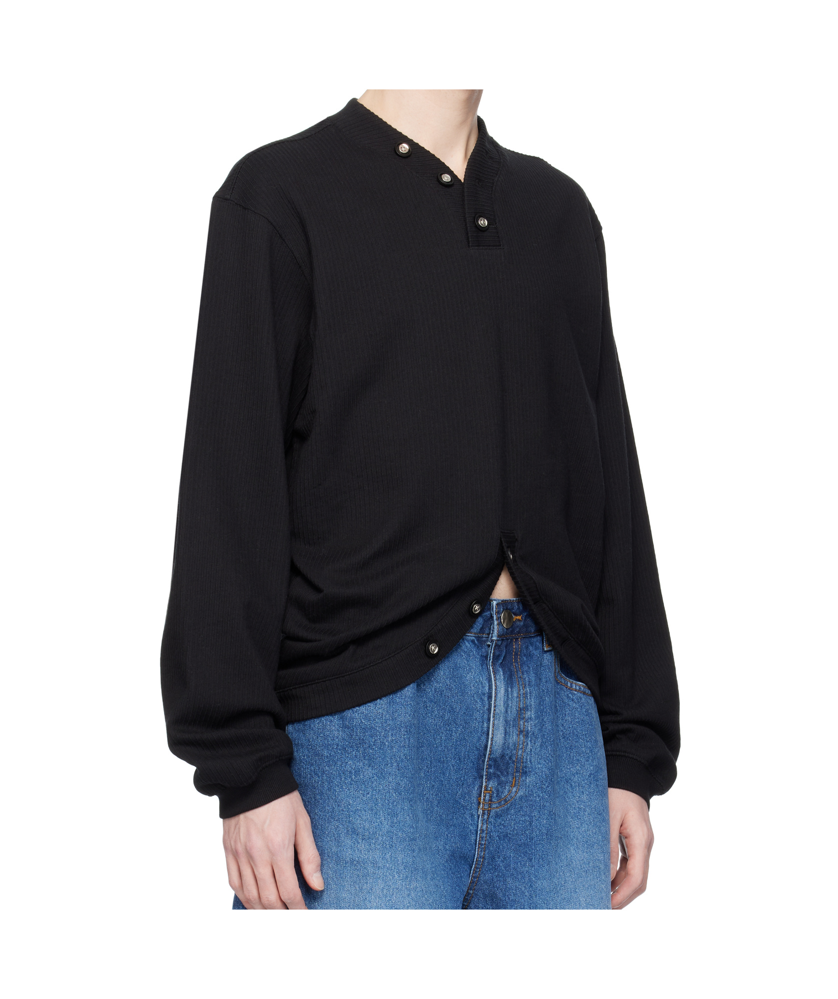 Ader Error Long-sleeved Sweater In Black