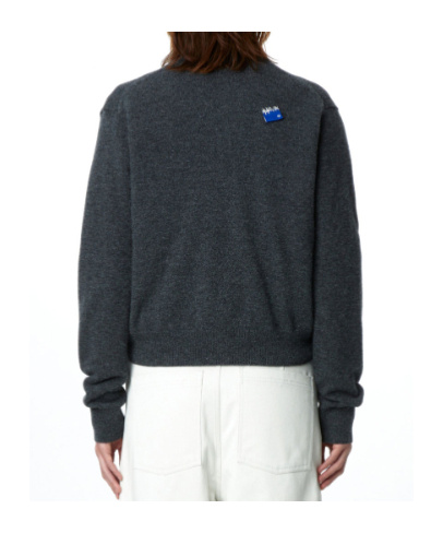 Ader Error Long-sleeved Knitted Cardigan In Black