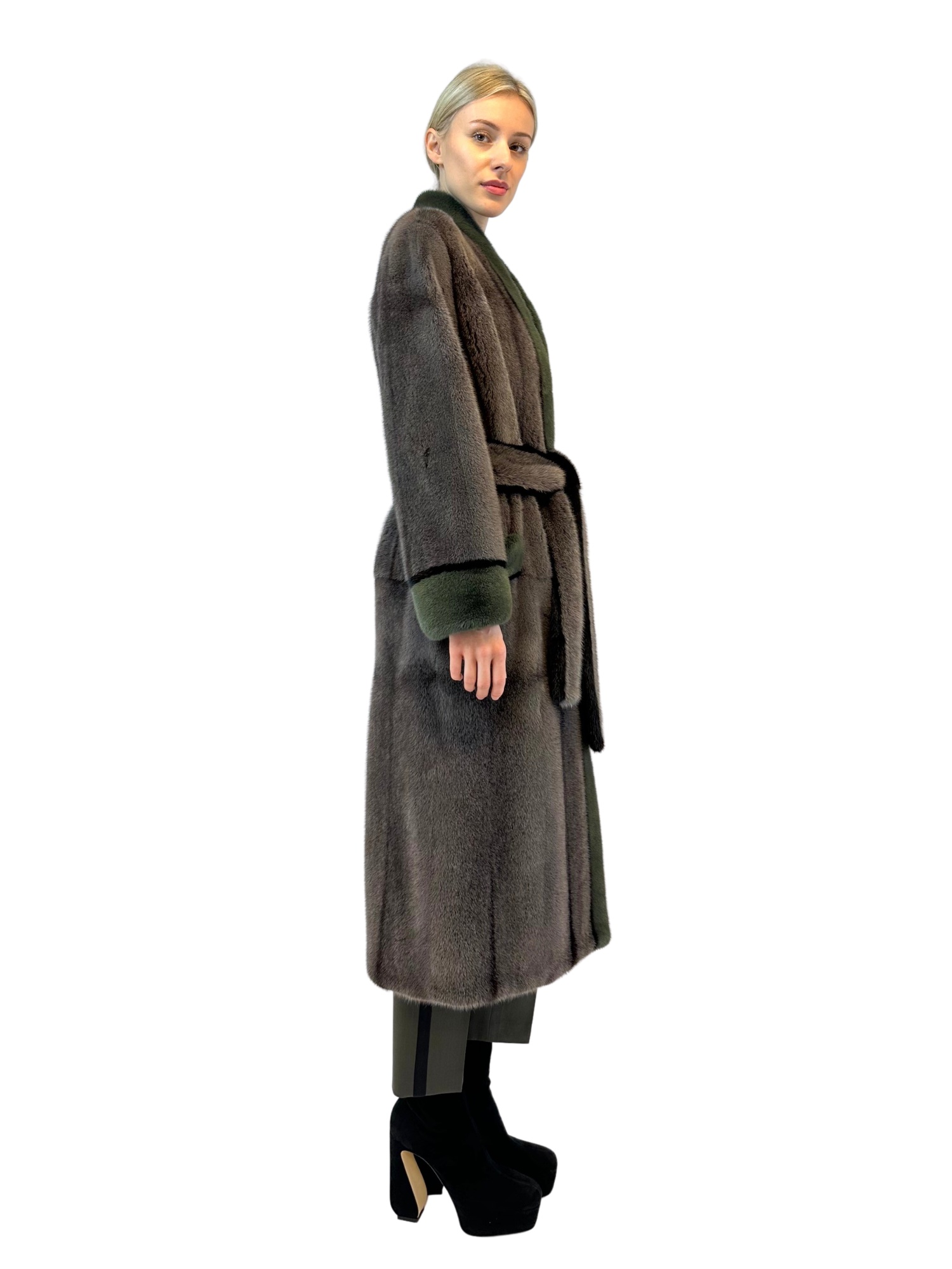 Liska Long-sleeved Fur In Black