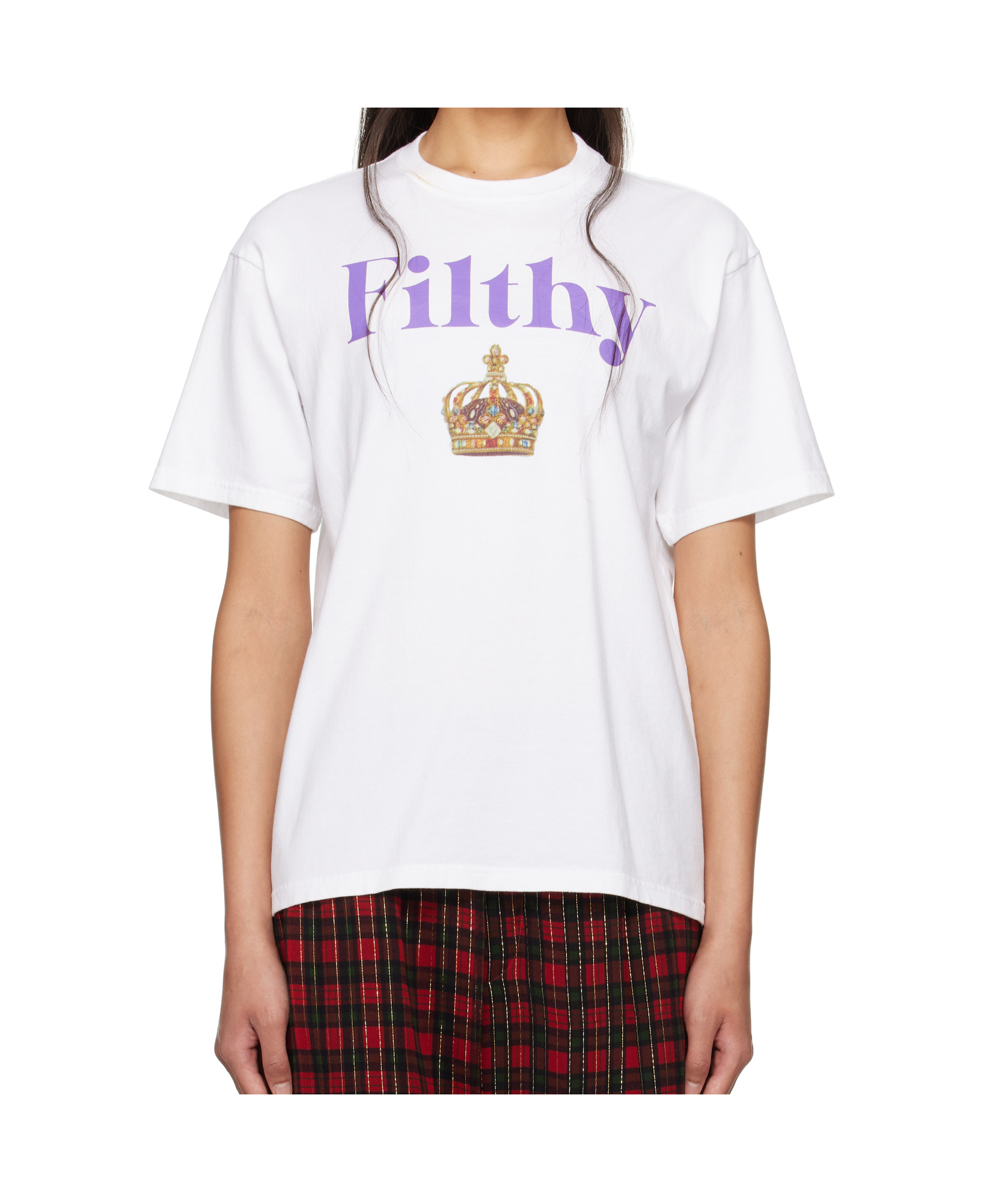 Undercover Mens White Filthy Short-sleeve Cotton-jersey T-shirt