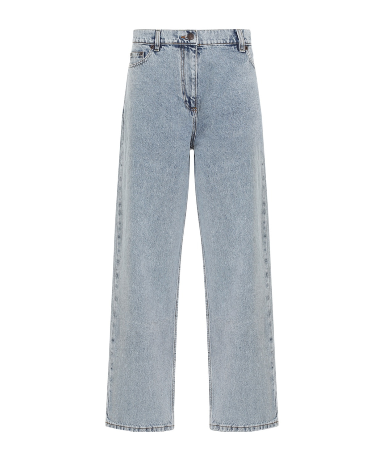 Magda Butrym Washed Straight-leg Jeans In Gray