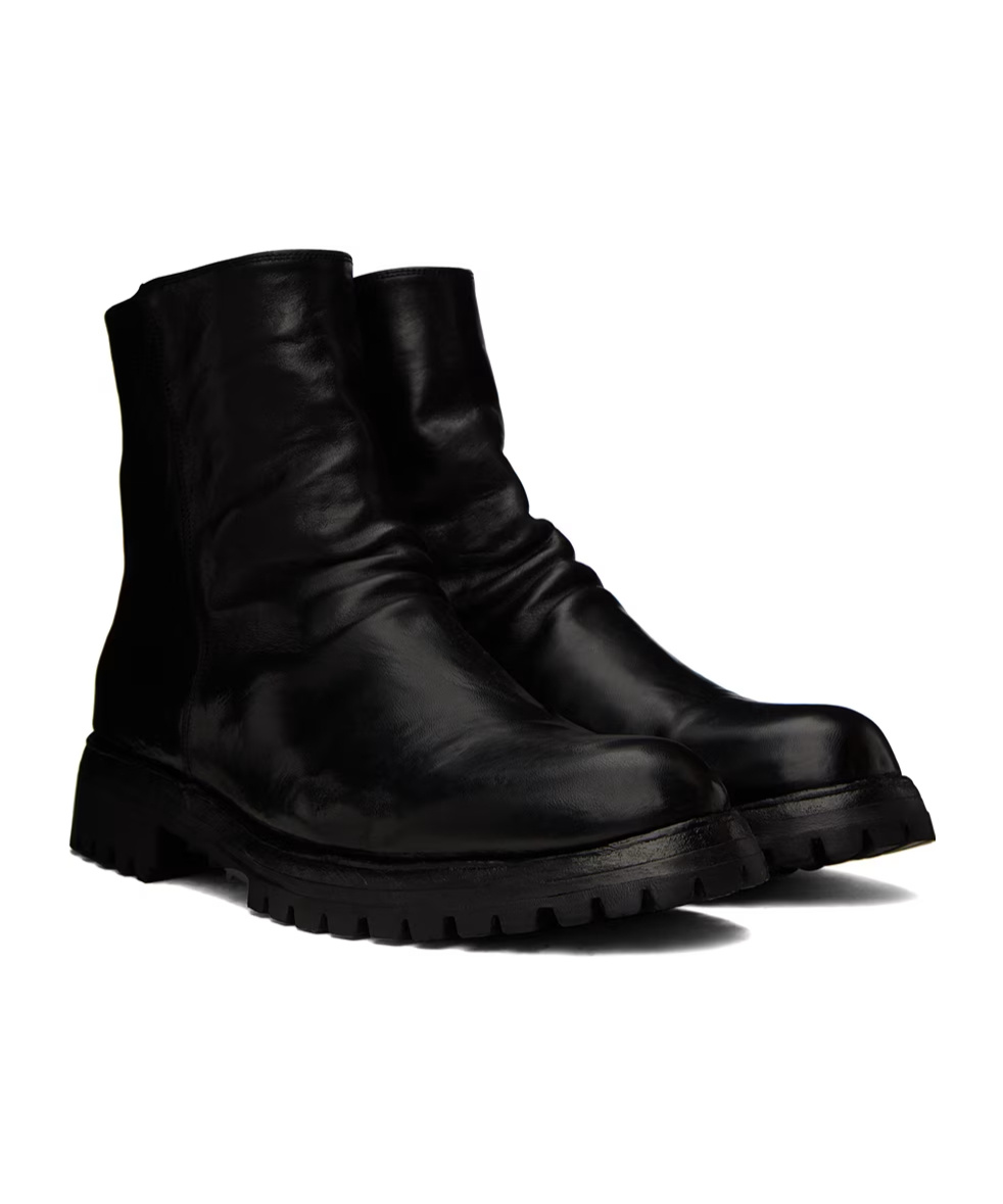 Officine Creative Ikonic 006 Zipper Boots In Black