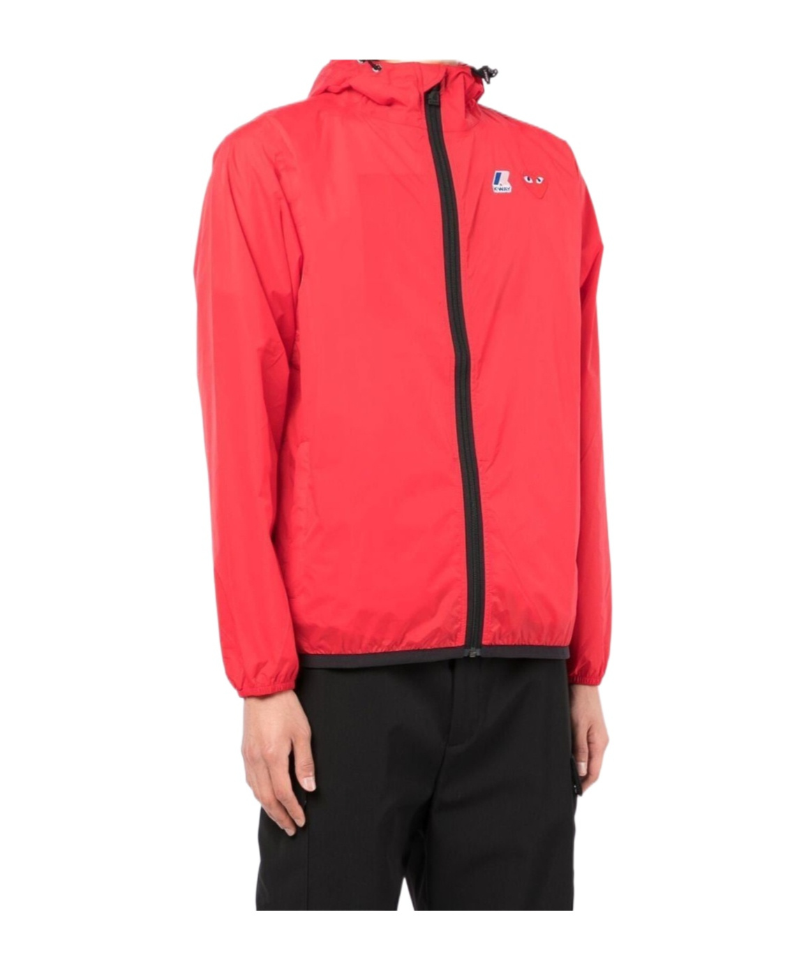 Comme Des Garçons Hooded Jacket Zip Pockets In Red