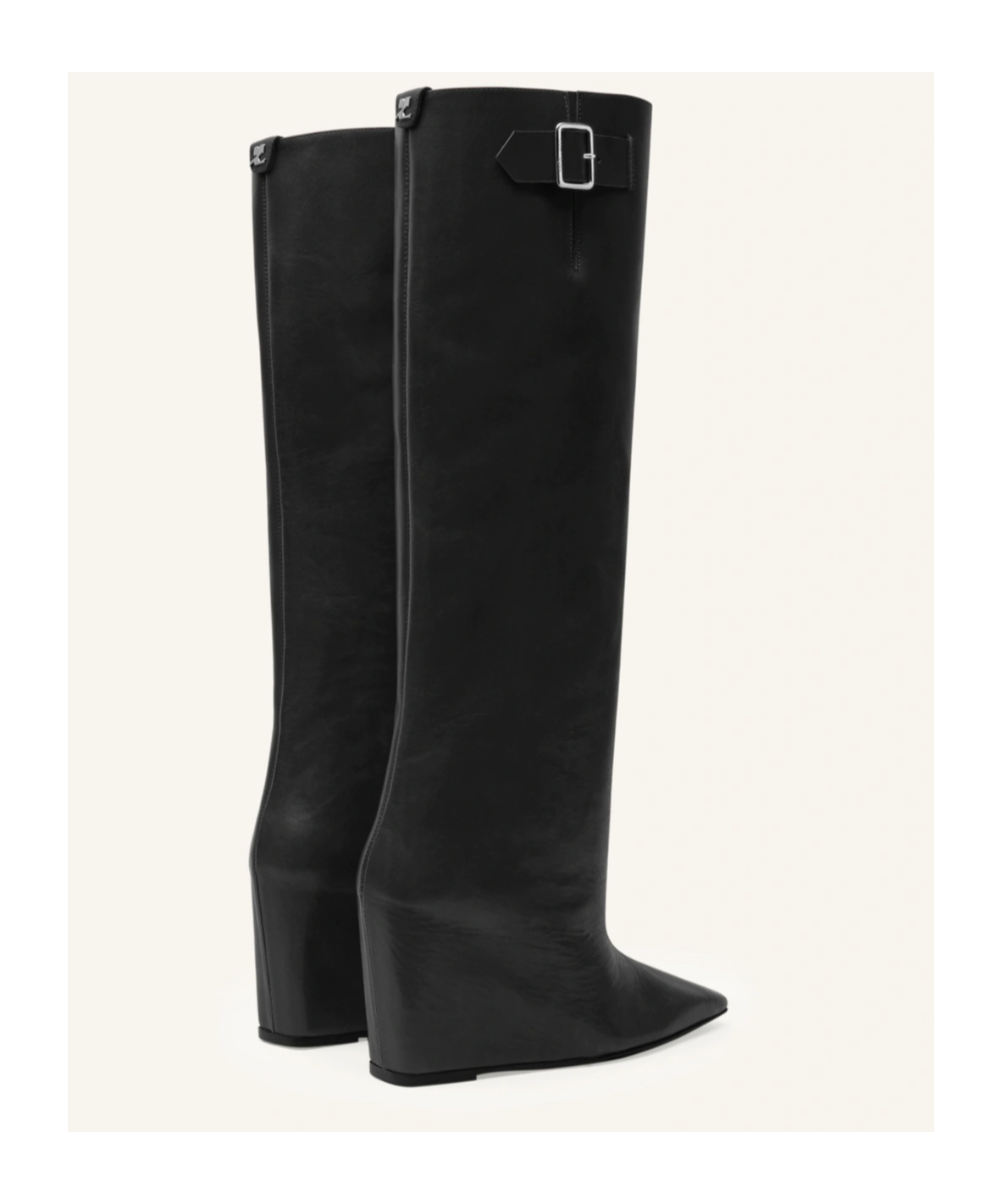Shop Courrèges Astro Leather Boots In Black
