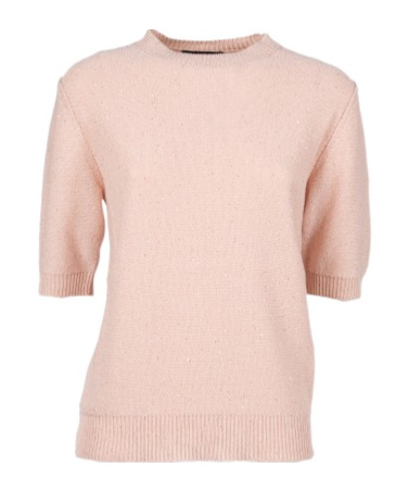 Fabiana Filippi Sequin-embellished Short-sleeve T-shirt In Nude