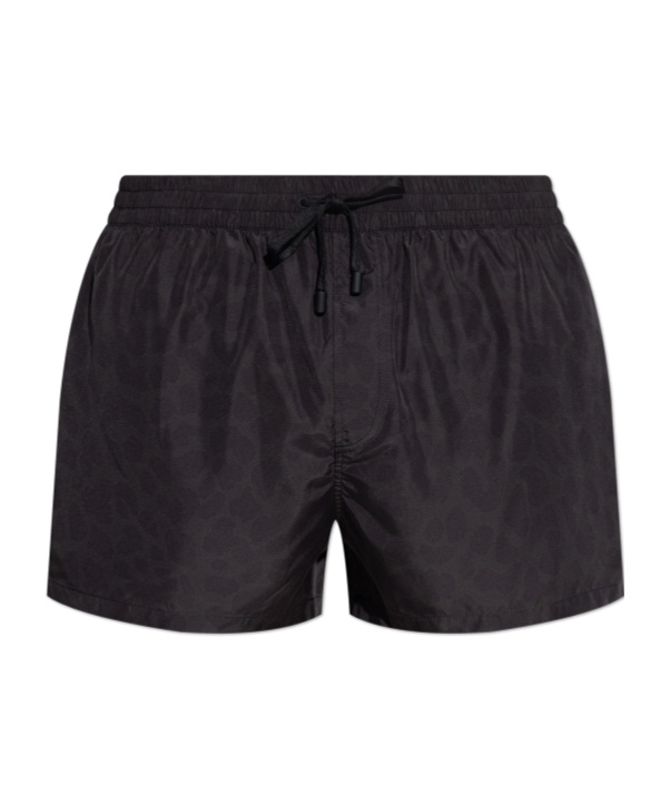 Balmain Drawstring-fastening Swim Shorts In Black