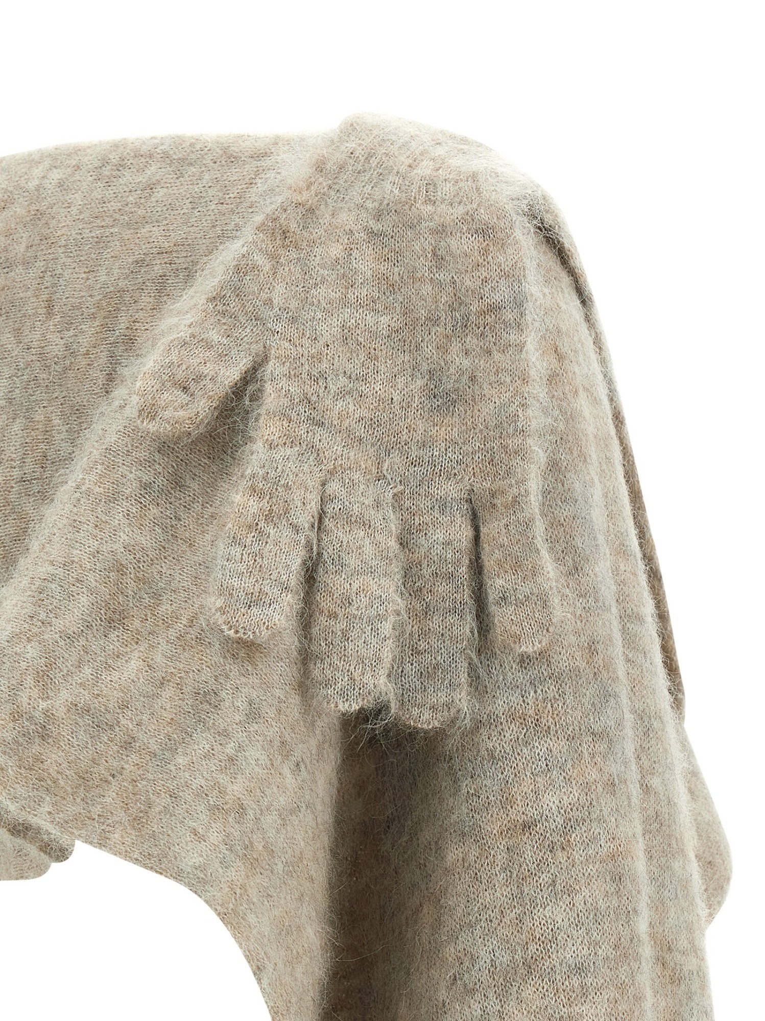 Moschino Gauze Mohair Blend Cape In Green